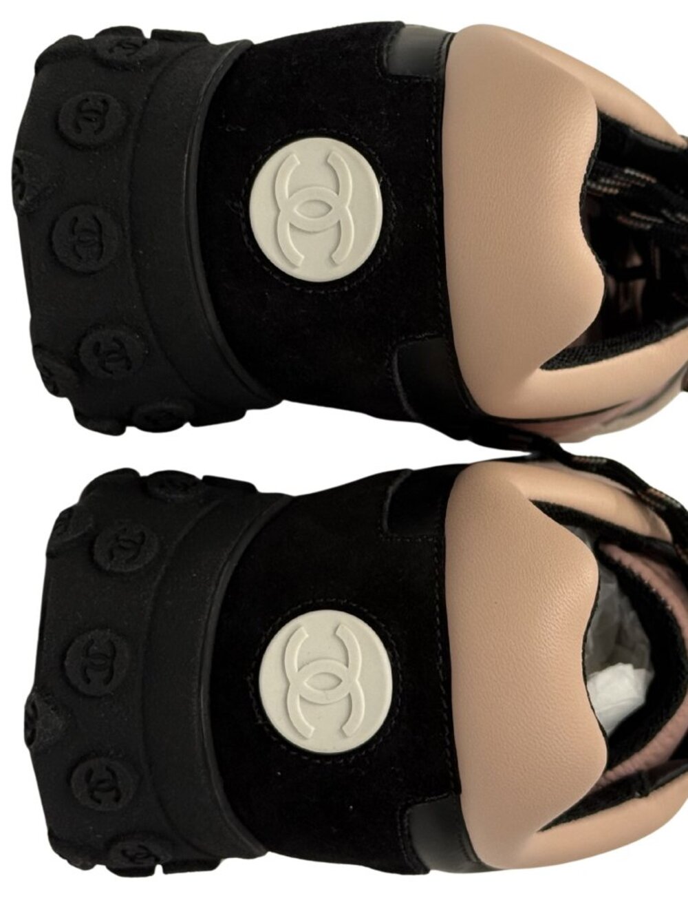 $900 Chanel NEW! pink/black sneakers 9.5/39.5 - Picture 6 of 7